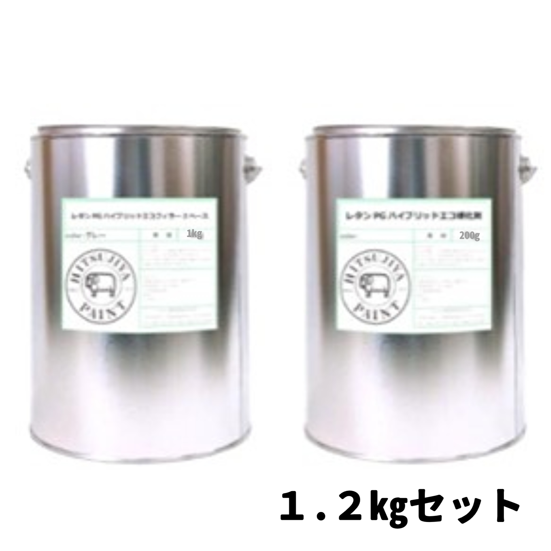 【プラサフセット】ウレタンプラサフ　主剤・硬化剤　1.2kgセット